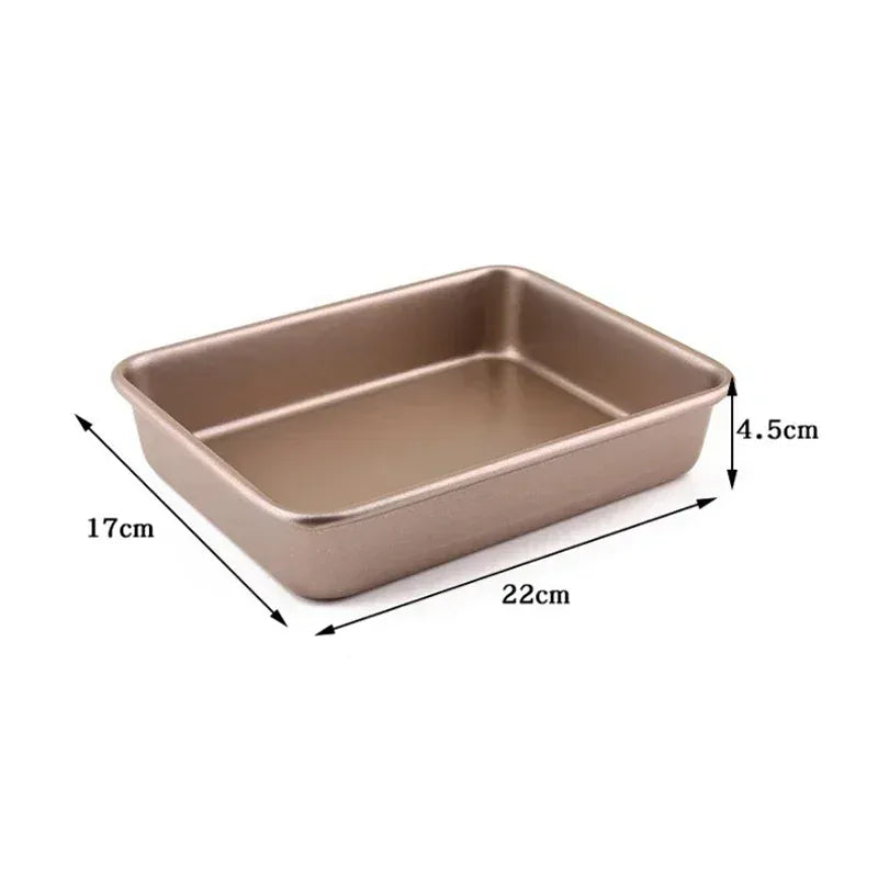 Rectangle Carbon Steel Cake Baking Tray Non-Stick Chocolate Bread Mold DIY Pastry Deep Pans Dish Kitchen Oven Bakeware Tools