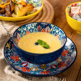 Ceramic Tableware Set Three-Piece Household Rice Bowl Plate Spoon Set Restaurant Hot Pot Barbecue Shop Commercial Kitchen Essentials