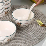 Nordic Aesthetic Dinner Sets Friendly Modern Luxury Bowl Dishes Set Ceramic Christmas Elegant Bajilla Ceramica Dinner Set