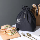 Insulated Bento Canvas Drawstring Lunch Box Storage Bag eprolo