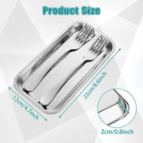 6 Surgical Tray, Stainless Steel Cosmetic Storage Tray, Thickening Tray for Baking, Dental, Lab Instrument Supplies, Tattoo Tool