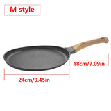 Pan Crepe Pancake Pan Nonstick Frying Pot with Wooden Handle Omelet Saucepan Cooking Steak Pan Kitchenware Induction Crepe Maker eprolo