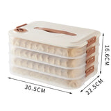 4 layers Food Storage Container Transparent Food Preservation Box for Kitchen and Refrigerator Dumpling Box Well Sealed Kitchen Essentials