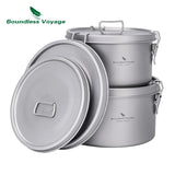 Boundless Voyage Titanium Dinner Box Multi-Functional Food Storage Container with 2 Lids  for Picnic, Travel, School Lunch Box