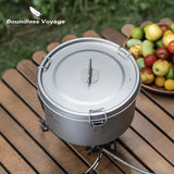 Boundless Voyage Titanium Dinner Box Multi-Functional Food Storage Container with 2 Lids  for Picnic, Travel, School Lunch Box