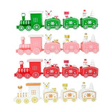 【S】Christmas Children's Party Dessert Table Accessories Christmas Plastic Train Ornament Festive Decorations
