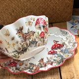 Christmas Ceramic Dinnerware Oval Serving Platter for Desserts Large Soup Bowl for Holiday Meals Festive Tableware Collection