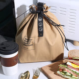 Insulated Bento Canvas Drawstring Lunch Box Storage Bag eprolo
