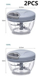 500/900ML Garlic Chopper Manual Rotate Vegetable Cutter Chopper Slicer Fruit Garlic Crusher Kitchen Gadget Blenders Meat Grinder