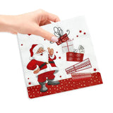 20/40 Christmas Party Napkins - Santa, Heavy Duty Disposable Dinner Napkins for Christmas Parties, Office or Gifts - Holiday Tab