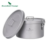 Boundless Voyage Titanium Dinner Box Multi-Functional Food Storage Container with 2 Lids  for Picnic, Travel, School Lunch Box