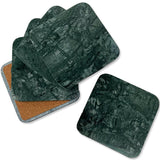 Exco Set of 6 Pcs Handmade Natural Marble Coasters with Cork Back Protects Desktops&Countertops, Suitable for Kinds of Cups eprolo