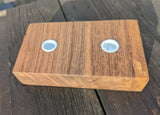 Walnut Two candle holder Barratt Boards - Cornish chopping boards designed for chefs