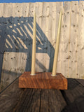 Walnut Two candle holder Barratt Boards - Cornish chopping boards designed for chefs