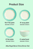 Alba Royal Bone China Dinner Set - 16 | 24 Piece KitchBoom