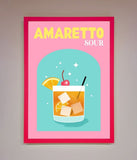 Amaretto Sour Cocktail Framed Wall Art Wallart-Direct