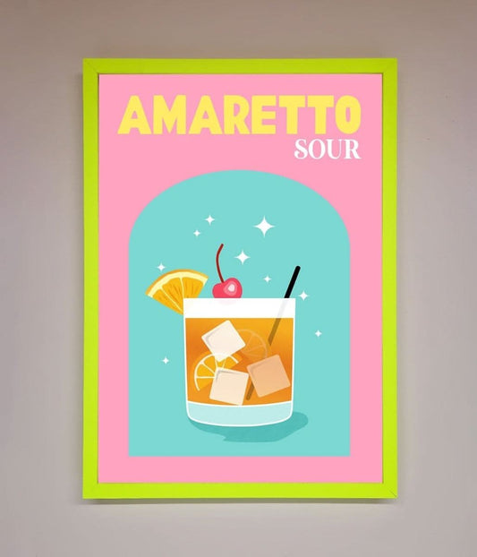 Amaretto Sour Cocktail Framed Wall Art Wallart-Direct