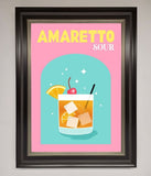 Amaretto Sour Cocktail Framed Wall Art Wallart-Direct