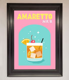 Amaretto Sour Cocktail Framed Wall Art Wallart-Direct