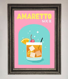 Amaretto Sour Cocktail Framed Wall Art Wallart-Direct
