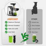 AMZCHEF Cold Press Juicer with 2 Speed Control - High Juice Yield Massive Discounts