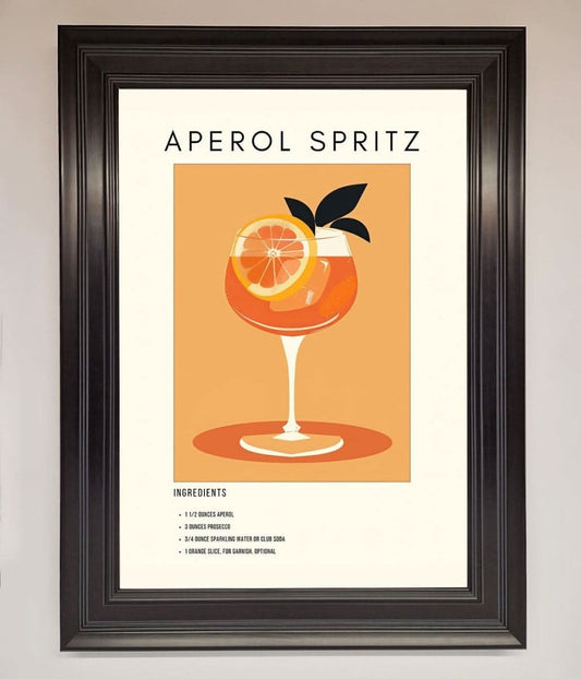 Aperol Spritz Cocktail Framed Print Wallart-Direct