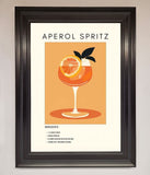 Aperol Spritz Cocktail Framed Print Wallart-Direct
