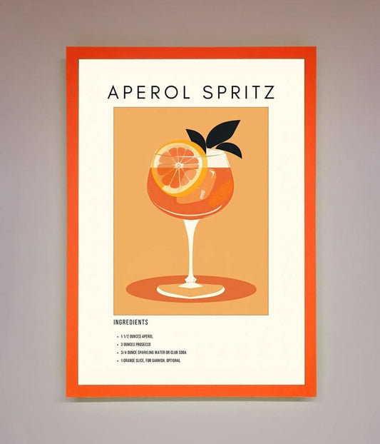 Aperol Spritz Cocktail Framed Print Wallart-Direct