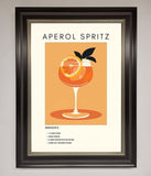 Aperol Spritz Cocktail Framed Print Wallart-Direct