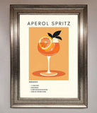 Aperol Spritz Cocktail Framed Print Wallart-Direct
