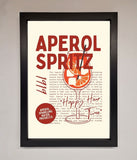 Aperol Spritz Happy Hour Cocktail Framed Wall Art Wallart-Direct