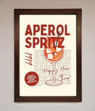 Aperol Spritz Happy Hour Cocktail Framed Wall Art Wallart-Direct
