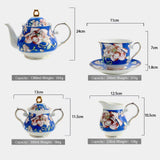 Warwickshire Royal Blue Bone China Tea Set KitchBoom