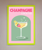 Champagne Cocktail Framed Poster Wallart-Direct