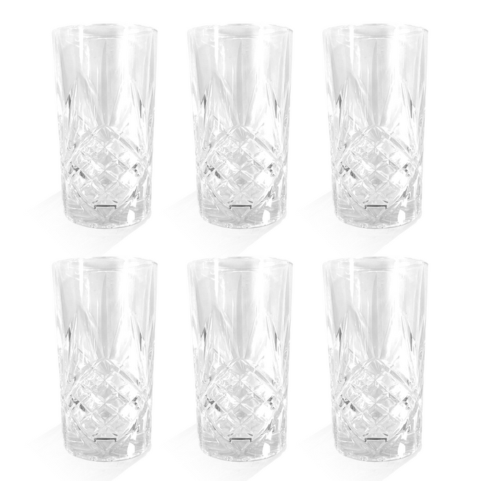 Crystallised Glasses 350ml - Set of 6 | M&W