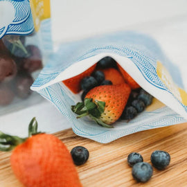 Reusable Snack Bags, 4-Pack, Wave Design