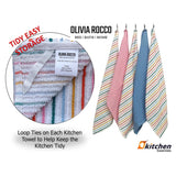 OLIVIA ROCCO Striped Tea Towels, 5-Pack, 45 x 65 cm