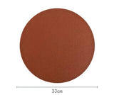 SophistiMat Brown Leather Placemat and Coaster Set KitchBoom