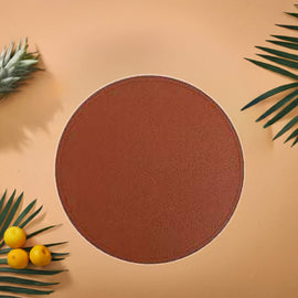 SophistiMat Brown Leather Placemat and Coaster Set KitchBoom