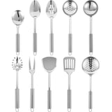 10/12Pcs Stainless Steel Cookware Set Kitchen Cooking Tools Baking Tools Tableware Shovel Spoon Kitchen Utensil Set Accessories Kitchen Essentials