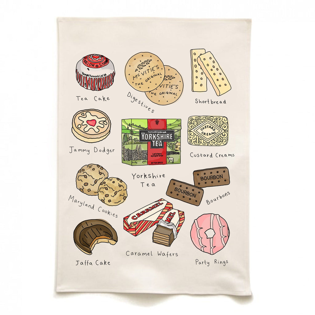 Yorkshire Tea & Biscuits Organic Tea Towel