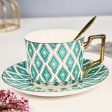 The Edwardian Emerald Bone China Tea Set KitchBoom