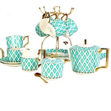 The Edwardian Emerald Bone China Tea Set KitchBoom