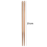 1 Pair Stainless Steel Chinese Chopsticks Kitchen Essentials