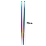 1 Pair Stainless Steel Chinese Chopsticks Kitchen Essentials