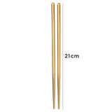 1 Pair Stainless Steel Chinese Chopsticks Kitchen Essentials