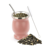 1 Set 230ML Bombilla Set Yerba Mate Cup with One Spoon Kitchen Essentials