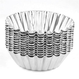 10 Pcs - Reusable Silver Stainless Steel Cupcake Tart Mold Kitchen Essentials