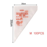 100 PCS Disposable Pastry Bag S/M/L Piping Bag for Baking Kitchen Essentials