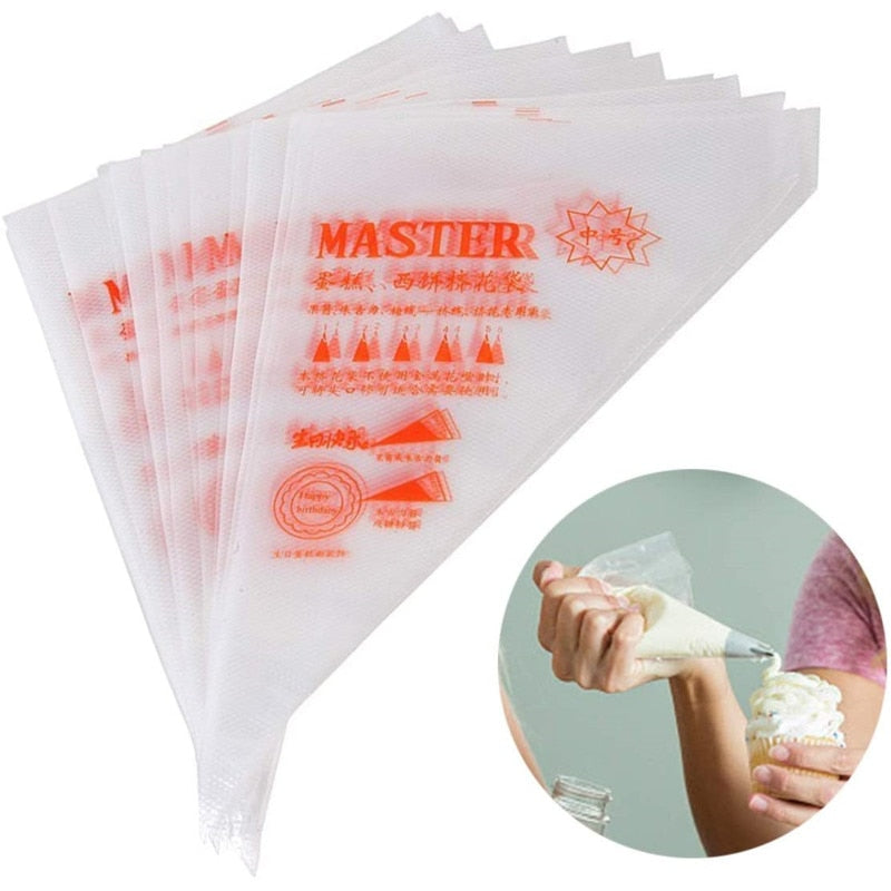 100 PCS Disposable Pastry Bag S/M/L Piping Bag for Baking Kitchen Essentials